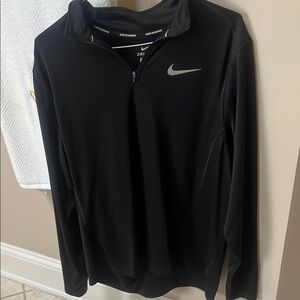 Nike Men's Black Dri-FIT half zip